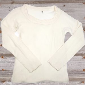 Ruehl No. 925 Wool Sweater - Size L Cream